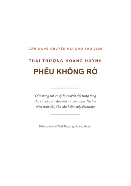 Bìa tài liệu Phễu Không Rò của Thái Thượng Hoàng Huynh